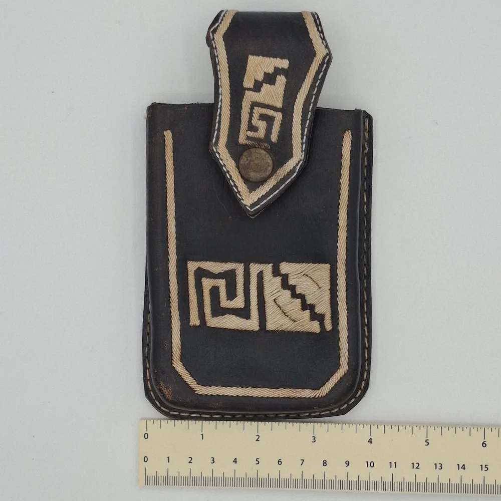 Black and Tan Leather Phone Holster